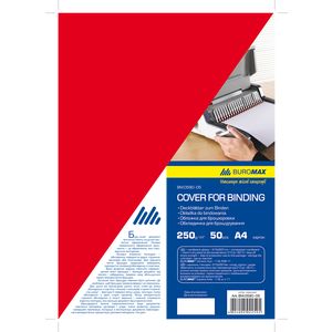 Cardboard cover "gloss" A4 250 gm2, (20 pcs/pack), red