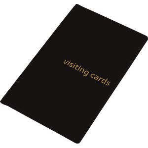 Porte-cartes de visite pour 60 cartes de visite, PVC, noir
