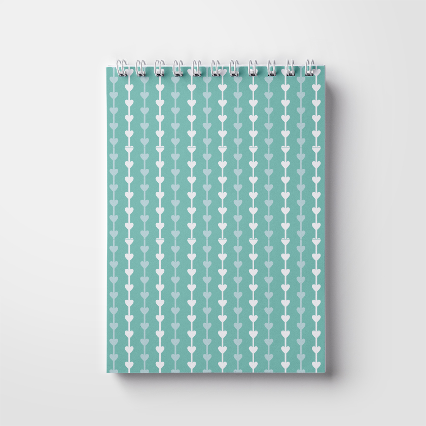 Notebook A5, 50 pages; on a spring. Women's pattern (WL 04.21-16-8-8)