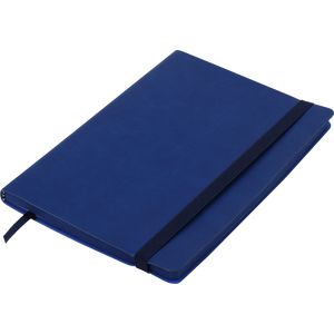 Notatnik biznesowy BRIEF A5, 96 kartek, linia, okładka ze sztucznej skóry, kolor niebieski