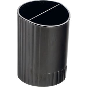 Pot à stylos rond à deux compartiments "JOBMAX" BUROMAX, noir