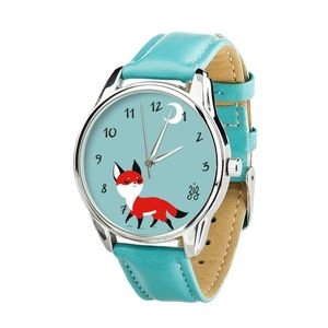 Zegarek „Little Fox” (pasek błękitny, srebrny) + dodatkowy pasek (4605066)