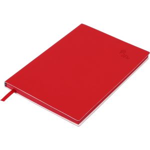 Carnet d'affaires TOUCH ME A5, 96 feuilles, propre, couverture en cuir artificiel, rouge