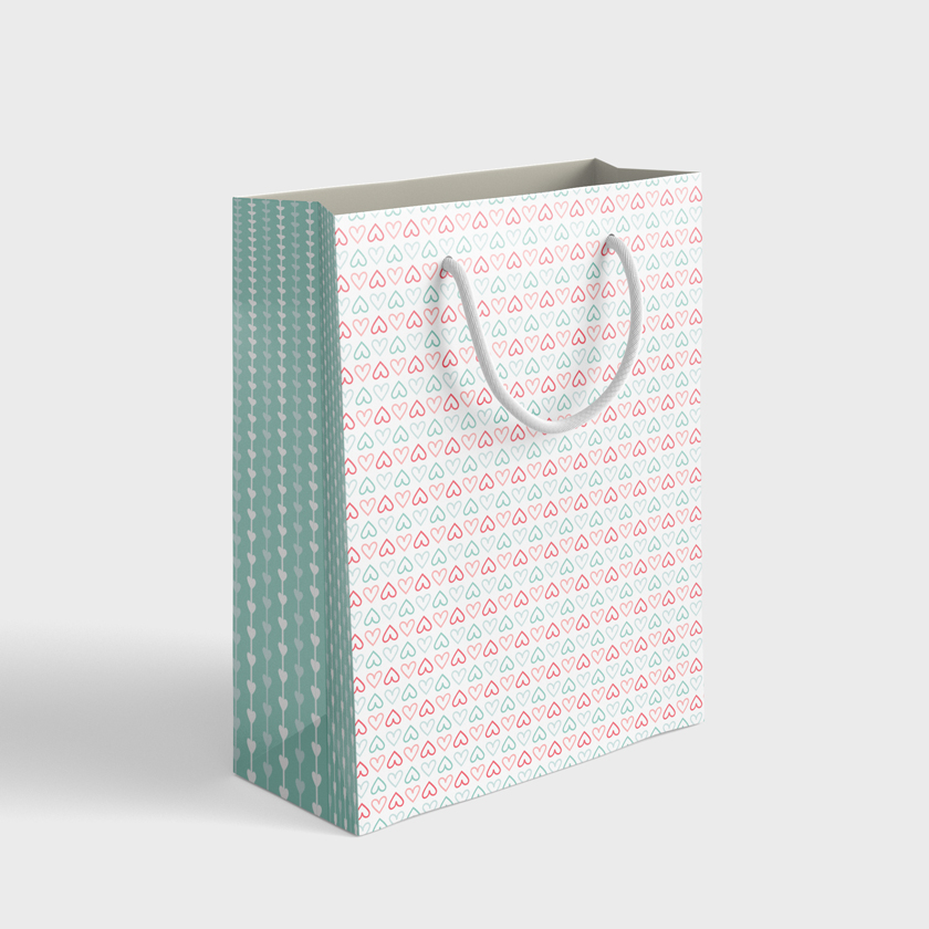 Gift bags. A4 (350×240×90) Women's pattern (WL 03.21-5-8-9)