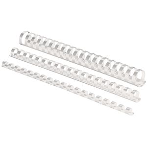 Plastic springs d 16 mm, round, stitches 101-120 A4 sheets, white