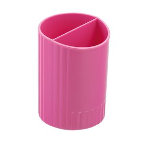 Bicchiere per strumenti da scrittura SFERIK, rotondo, 2 scomparti, rosa