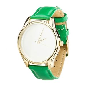 Zegarek „Minimalizm” (szmaragdowo-zielony, złoty pasek) + dodatkowy pasek (4600281)