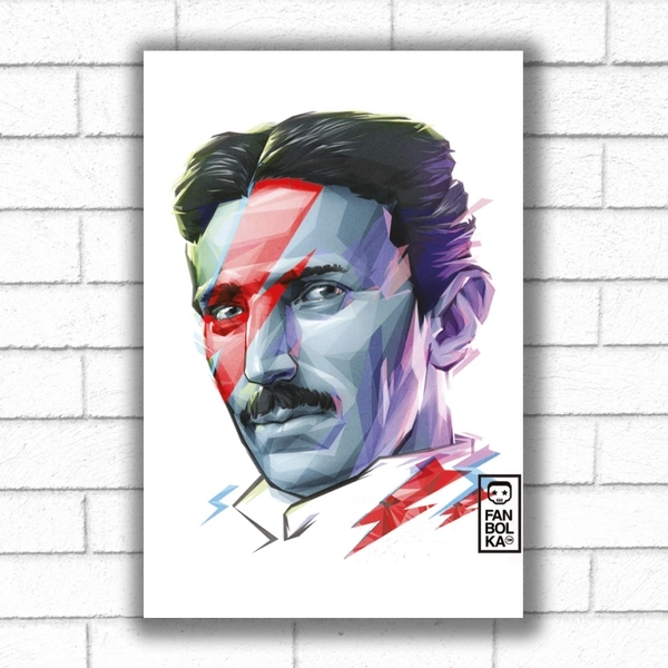Gemälde „Nikola Tesla“, 400x600 mm