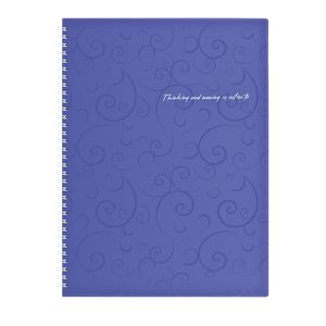 Spring notebook BAROCCO, A4, 80 sheets, checkered, purple