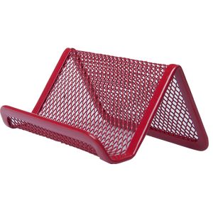 Business card stand BUROMAX, metal, red