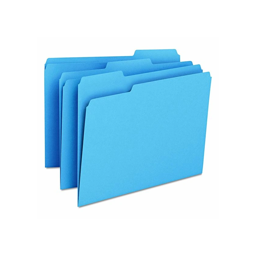 Carpeta de papel americano (Manila) azul. Formato A4 (WL 09.21.2)