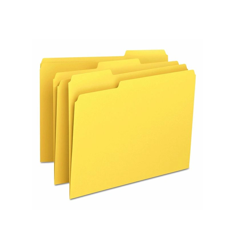 Carpeta de papel americano (Manila) de color amarillo. Formato A4 (WL 09.21.4)