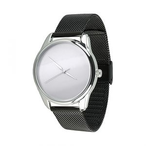 Uhr „Minimalism“ (schwarzes Edelstahlarmband) + Zusatzarmband (5000189)
