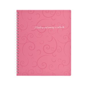 Spring notebook BAROCCO, B5, 80 sheets, checkered, pink