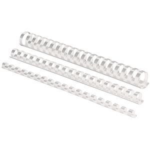 Пружини пластикові d 10 мм, круглі, зшивають 41-55 аркушів, А4, білі