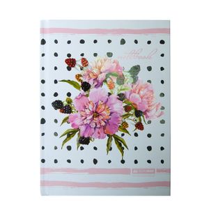Notebook FLORISTICA, A-5, 96 sheets, checkered, TV. cardboard cover, pink