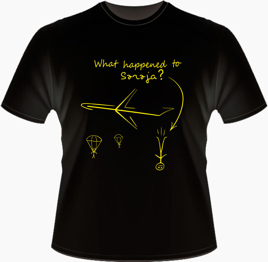 T-Shirt mit Aufdruck „Was ist mit Sereja passiert“