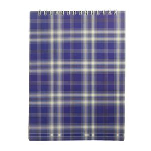 Notepad with spring on top, A5, 48 sheets, checkered, blue