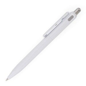 Ручка пластиковая DORA с серебряной кнопкой 27745