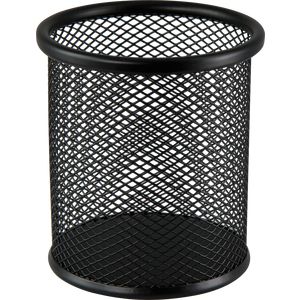 Okrągły stojak na długopis BUROMAX, metalowy, czarny