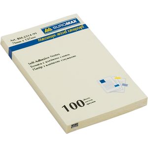 Блок паперу для нотаток 76 x 127мм, 100 аркушів, жовтий