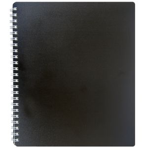 Carnet sur ressort CLASSIC, B5, 80 feuilles, à carreaux, noir