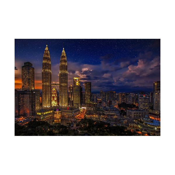 Painting 300x200 mm "Kuala Lumpur"