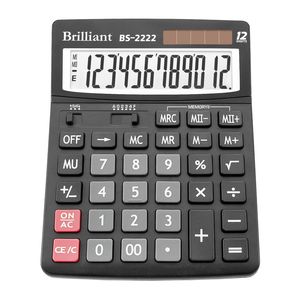 Calculadora Brilliant BS-2222, 12 dígitos