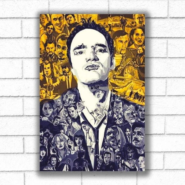 Gemälde „Quentin Tarantino“, 400x600 mm