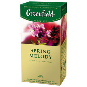 Чай черный SPRING MELODY 1,5гх25шт., 'Greenfield' , пакет