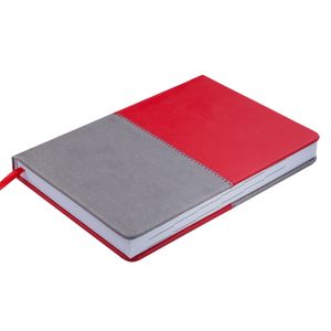 Ежедневник датированный 2019 QUATTRO, A5, 336 стр. красный + серый 15388