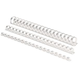 Plastic springs d 12.5 mm, round, stitches 56-80 A4 sheets, white