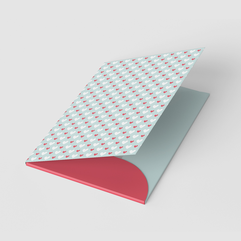 Cardboard folder 484x377 mm. Women's pattern (WL 03.21-22-8-6)