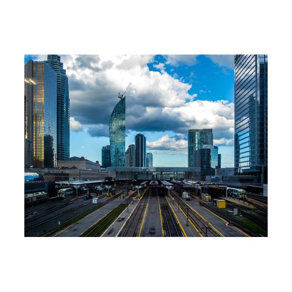 Gemälde 400x300 mm „Moderne Stadt“