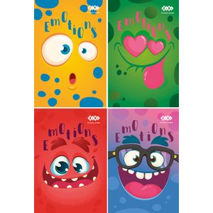 Notepad with spring on top, A-7, 40 l., EMOTIONS, cardboard cover, KIDS Line