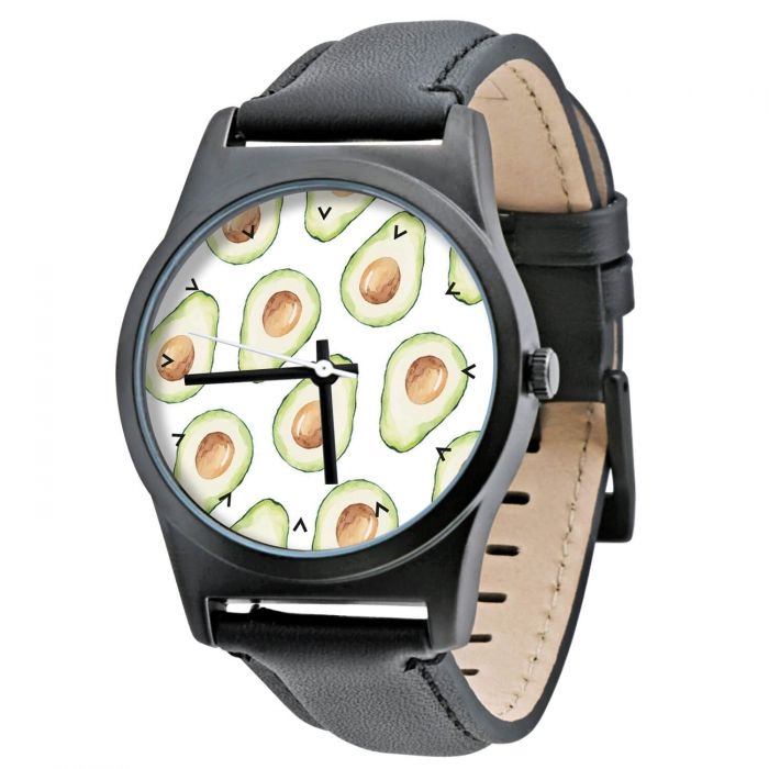 Avocado-Uhr + Extras Riemen + Geschenkbox (4119141)