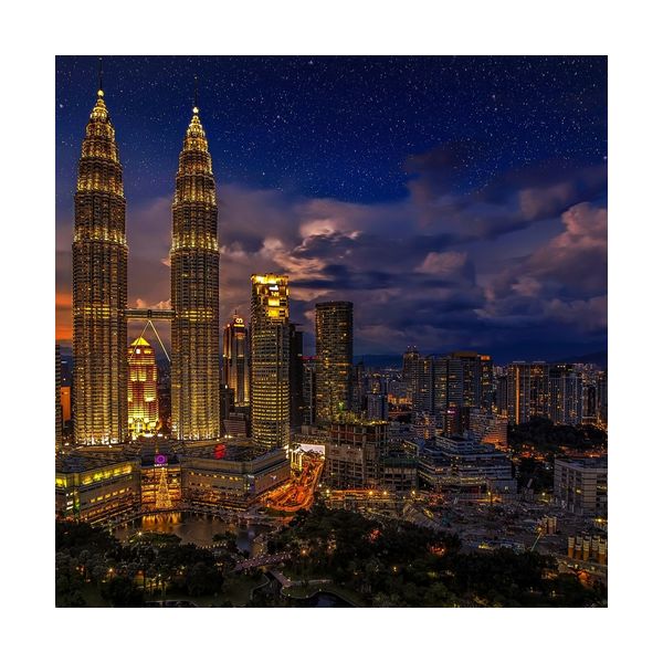 Gemälde 300x300 mm „Kuala Lumpur“