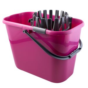 Rectangular bucket with wringer, 12 l, assorted colors