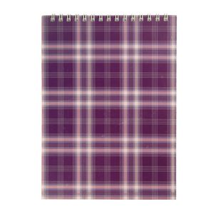 Notepad with spring on top SHOTLANDKA, A5, 48 sheets, checkered, purple