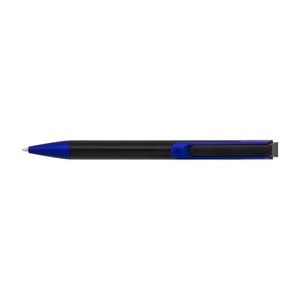 Ручка шариковая черная NORA с цветным клипом 27426