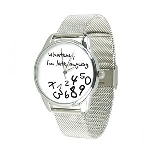 Reloj "Late white" (correa de acero inoxidable plateada) + correa adicional (5006088)