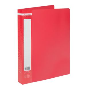 Папка пластикова з 40 файлами А4 JOBMAX, червоний