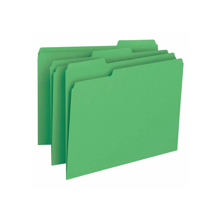 Chemise en papier américain (Manille) verte. Format A4 (WL 09.21.3)