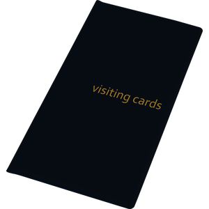 Business card holder for 96 business cards, PVC, black