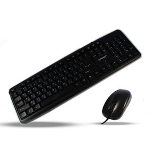 Set de teclado y ratón con cable CROWN CMMK-860 usb Negro