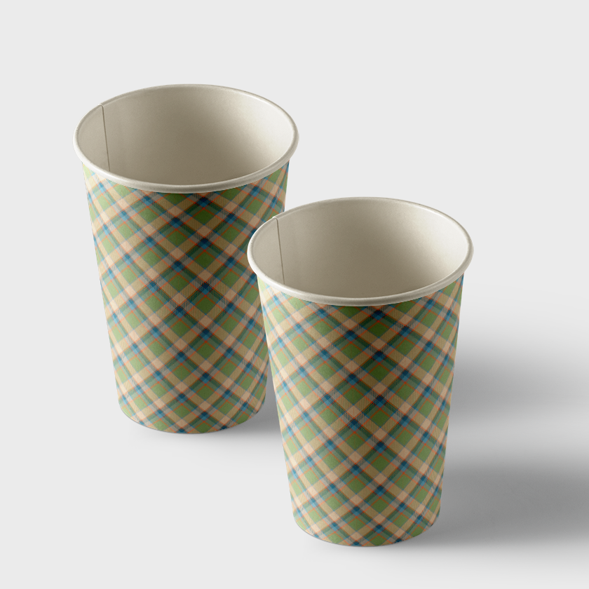Paper cups with prints of men's patterns, pack of 50 pcs, volume 175 ml (WL 03.21-14-9-2)