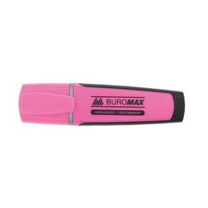 Текст-маркер флуоресцентний з резиновими вставками, рожевий