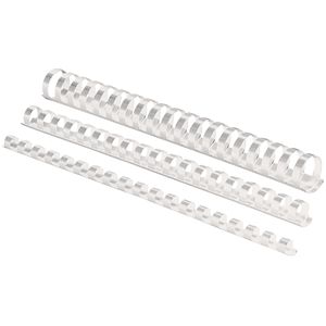 Plastic springs d 14 mm, round, stitches 81-100 A4 sheets, white