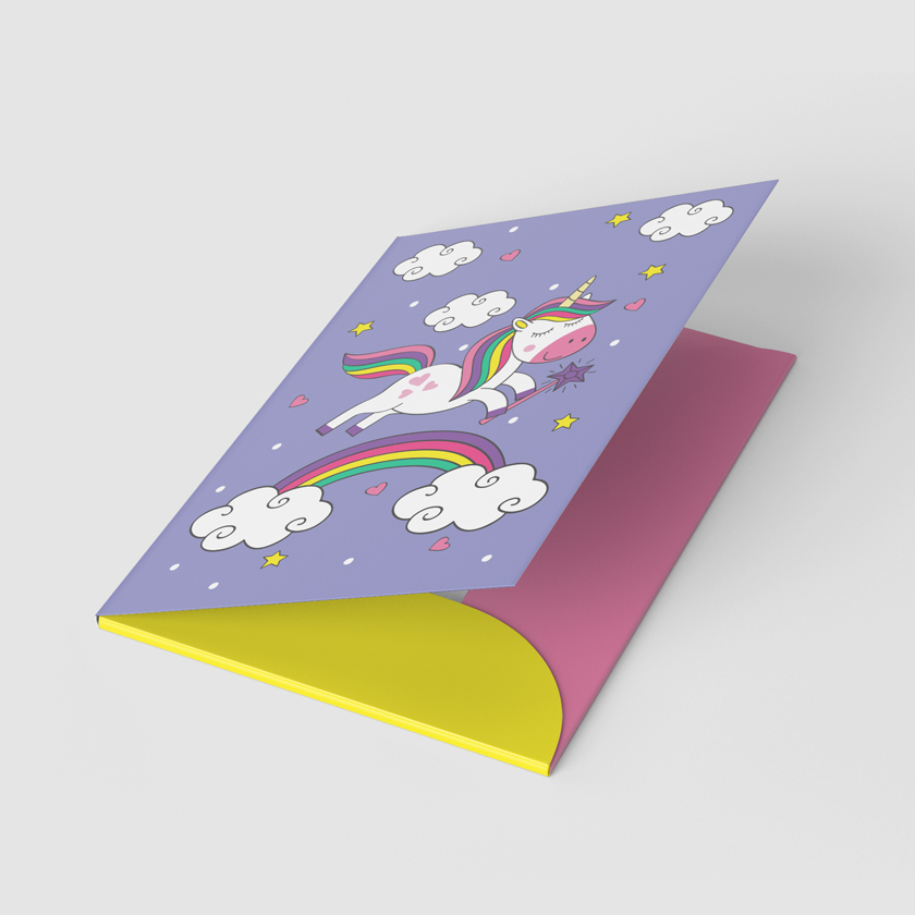 Cardboard folder 484x377 mm Unicorn (WL 03.21-22-1)