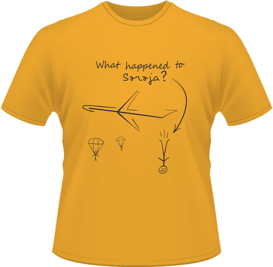 T-shirt with print "What happened to Sereja"